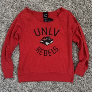 Juniors By Gen2 UNLV Rebels College NCAA Red Burnout Sweatshirt Size Large NWT